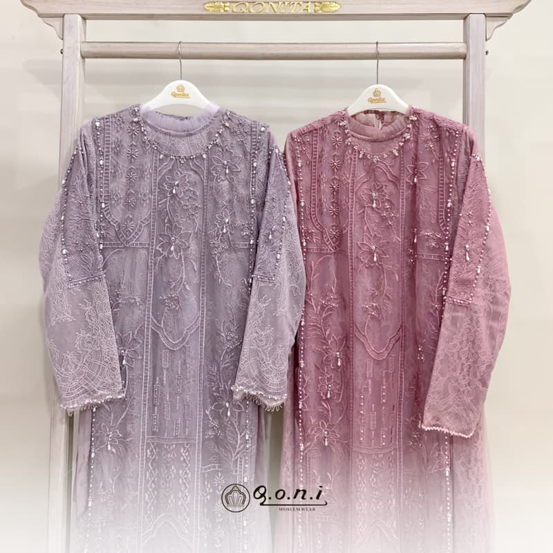 Qoni | Gaun Jevana | Gaun Pesta Premium | Gaun Inner Outer Terpisah | Gaun Berpayet Full Premium | Gaun Berbrokat Premium | Gaun Mewah dan Elegan 9