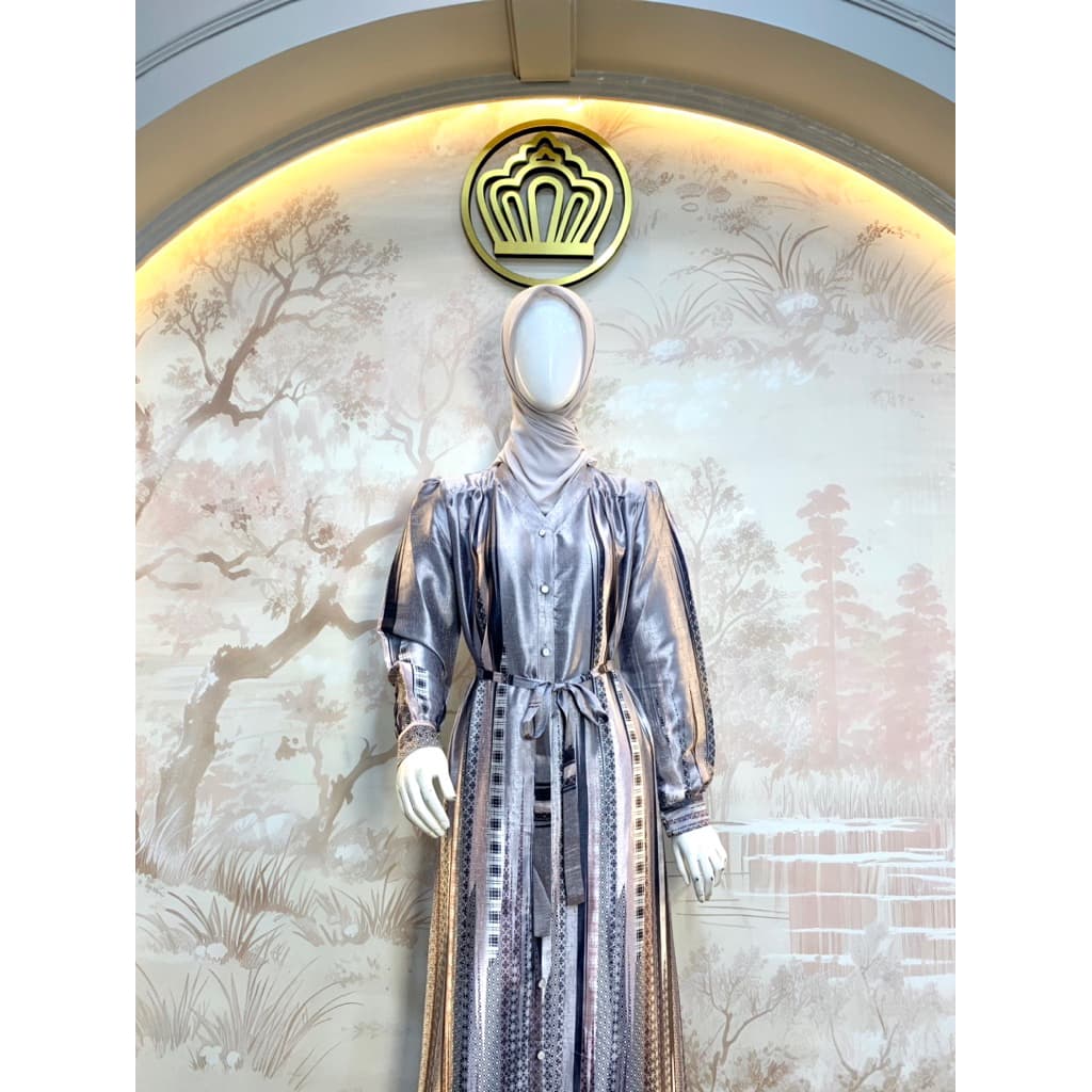 Qoni | Gaun Kaizi | Gaun Silk | Gaun Elegan | Look Simple | Gaun Premium 2