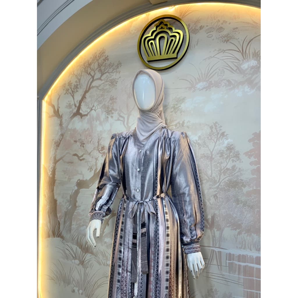 Qoni | Gaun Kaizi | Gaun Silk | Gaun Elegan | Look Simple | Gaun Premium 3