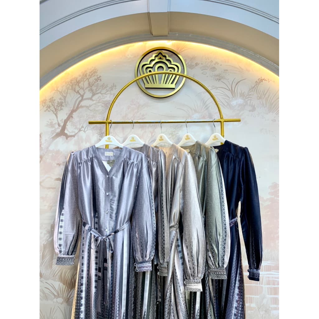 Qoni | Gaun Kaizi | Gaun Silk | Gaun Elegan | Look Simple | Gaun Premium 8