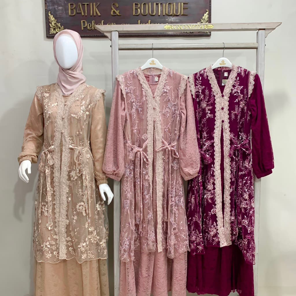 Qoni | Gaun Lavina | Gaun pesta premium | Gaun berpayet | Gaun mewah | Gaun simpel | Gaun inner outer