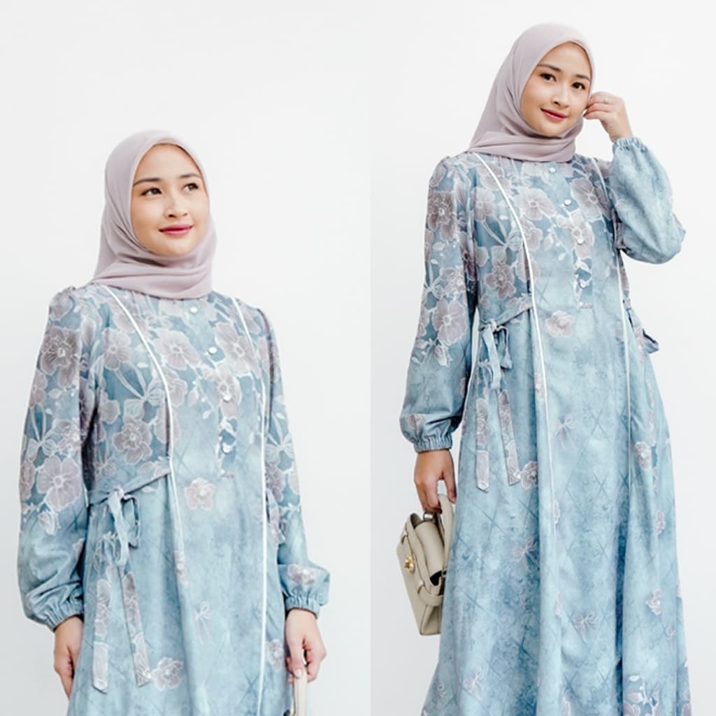 Qoni | Gaun Longdress Vanya Simple Elegan Premium 5