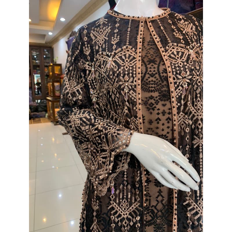 Qoni | Gaun Lydya | Gaun pesta premium | Gaun full borkat | Gaun payet | Look simpel dan elegan 3