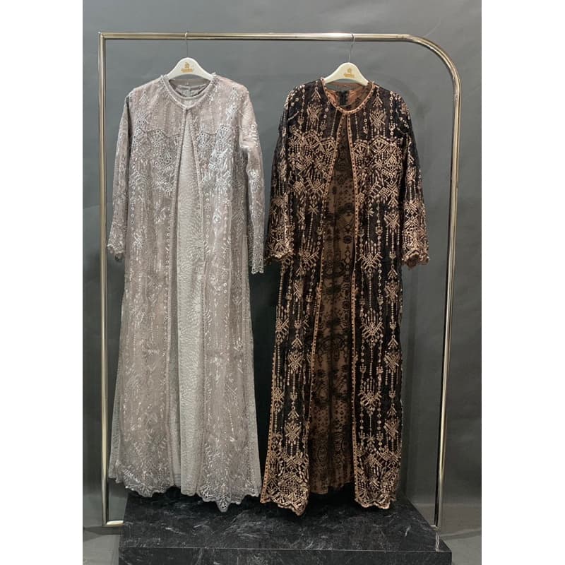 Qoni | Gaun Lydya | Gaun pesta premium | Gaun full borkat | Gaun payet | Look simpel dan elegan 6