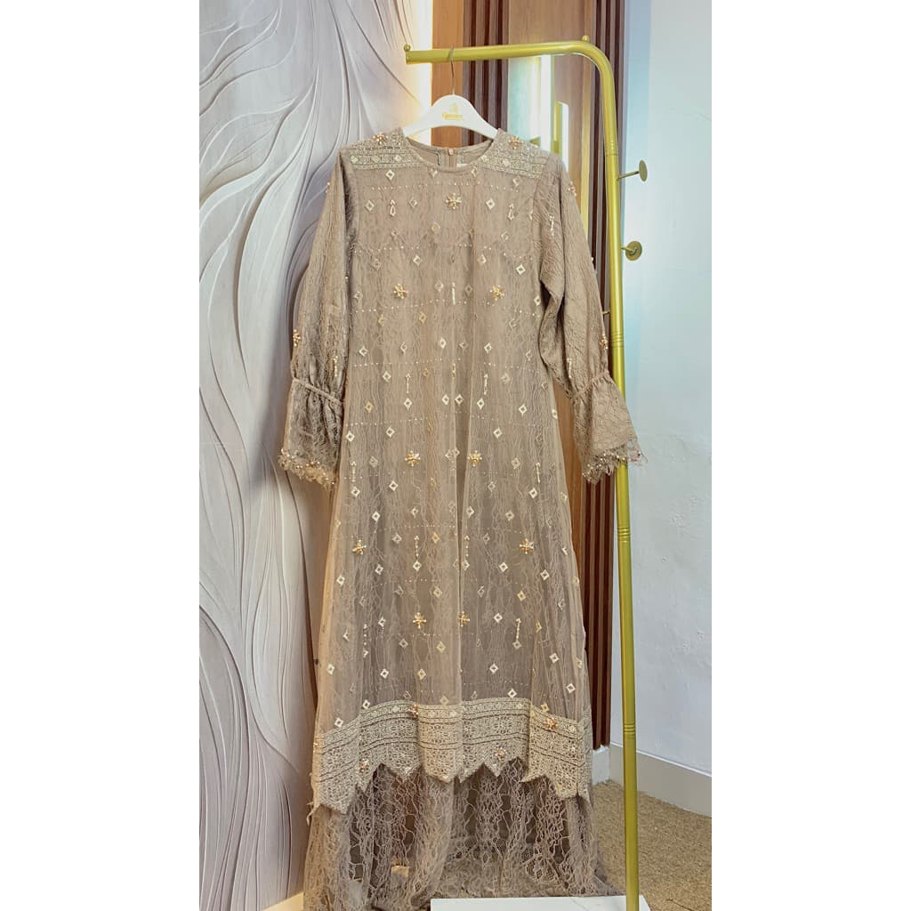 Qoni | Gaun Lyliana | Gaun Pesta Premium | Gaun Berpayet Full Premium | Gaun Berbrokat Premium | Gaun Mewah dan Elegan 9