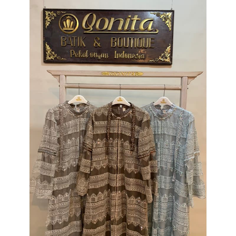 Qoni | Gaun Mahena | Gaun Pesta Premium | Gaun Borkat | Gaun Berpayet 7