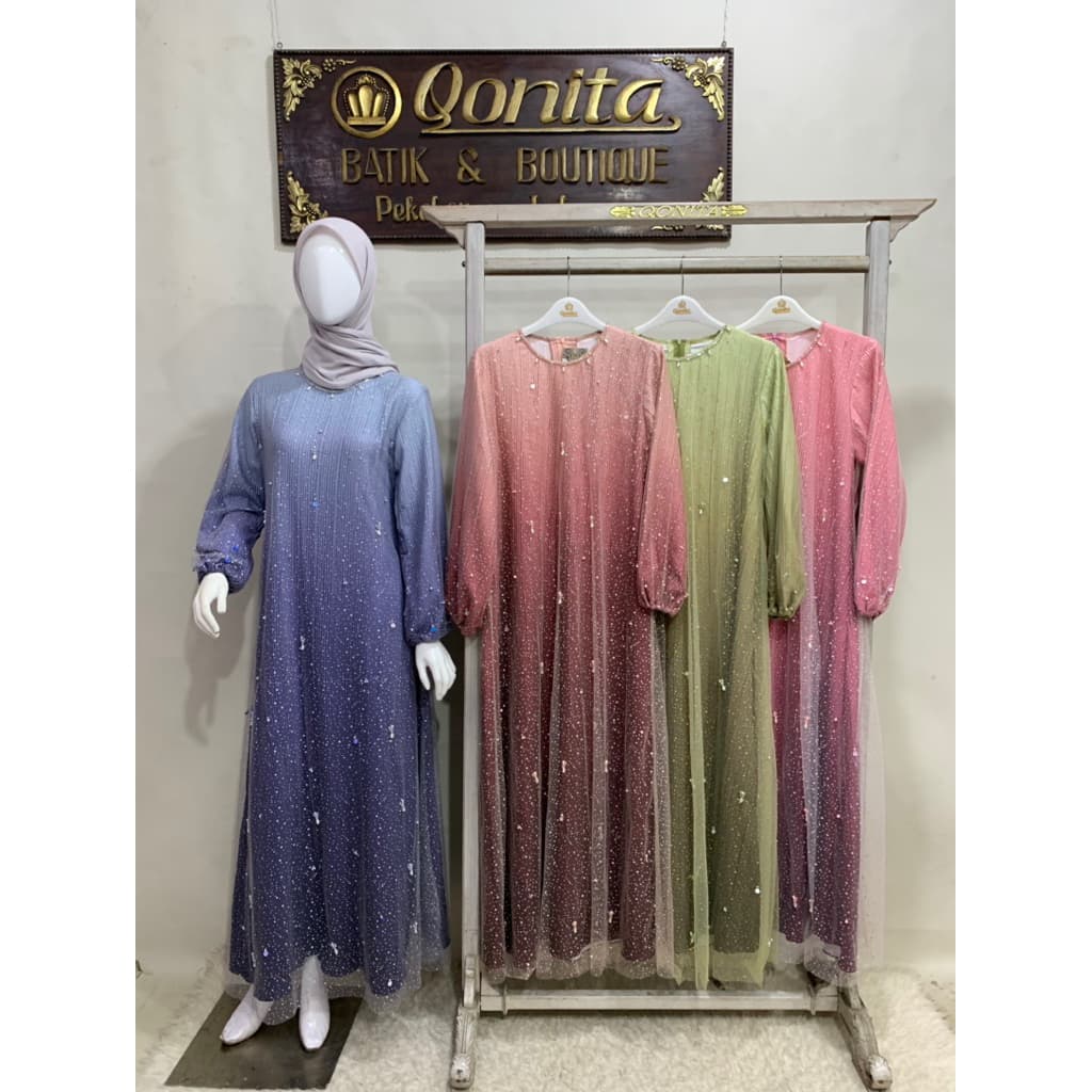 Qoni | Gaun Matilda | Gaun berpayet | Gaun pesta | Gaun simpel dan elagan 5