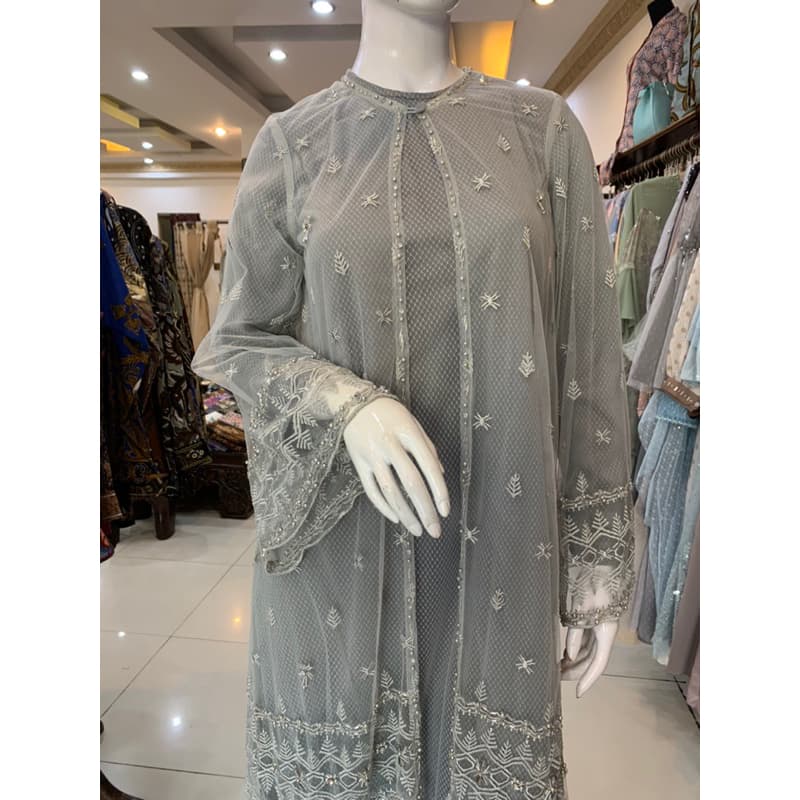 Qoni | Gaun Mavi | Gaun pesta premium | Look simpel dan elegan | Gaun berpayet 2