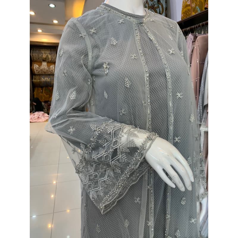 Qoni | Gaun Mavi | Gaun pesta premium | Look simpel dan elegan | Gaun berpayet 3