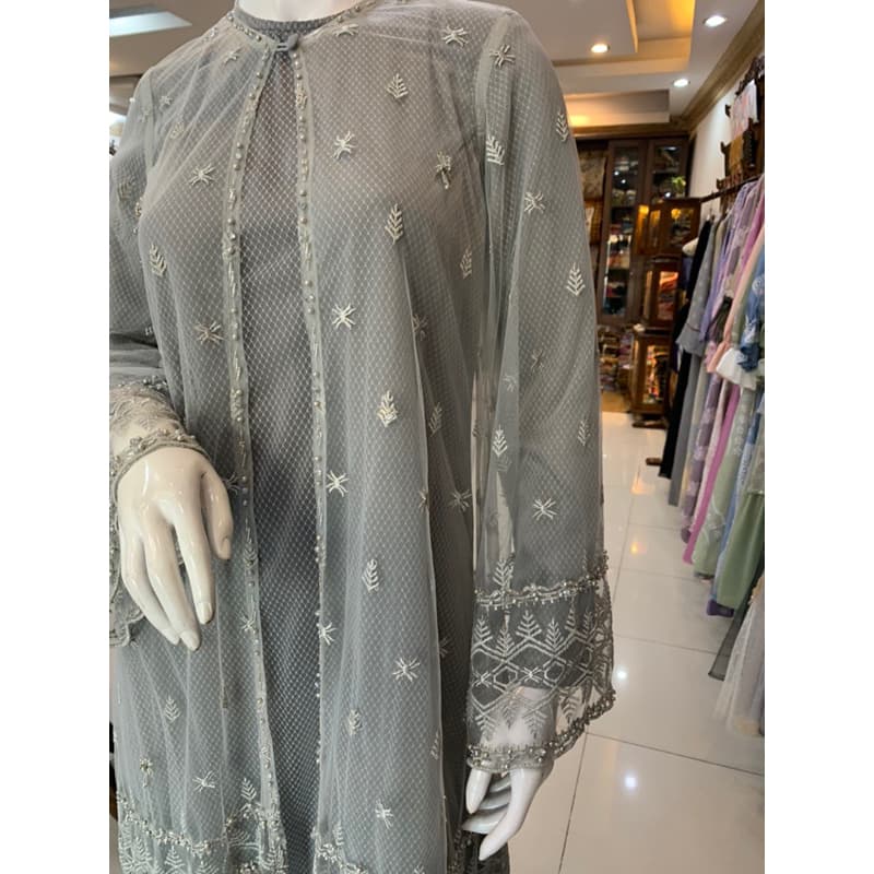 Qoni | Gaun Mavi | Gaun pesta premium | Look simpel dan elegan | Gaun berpayet 4