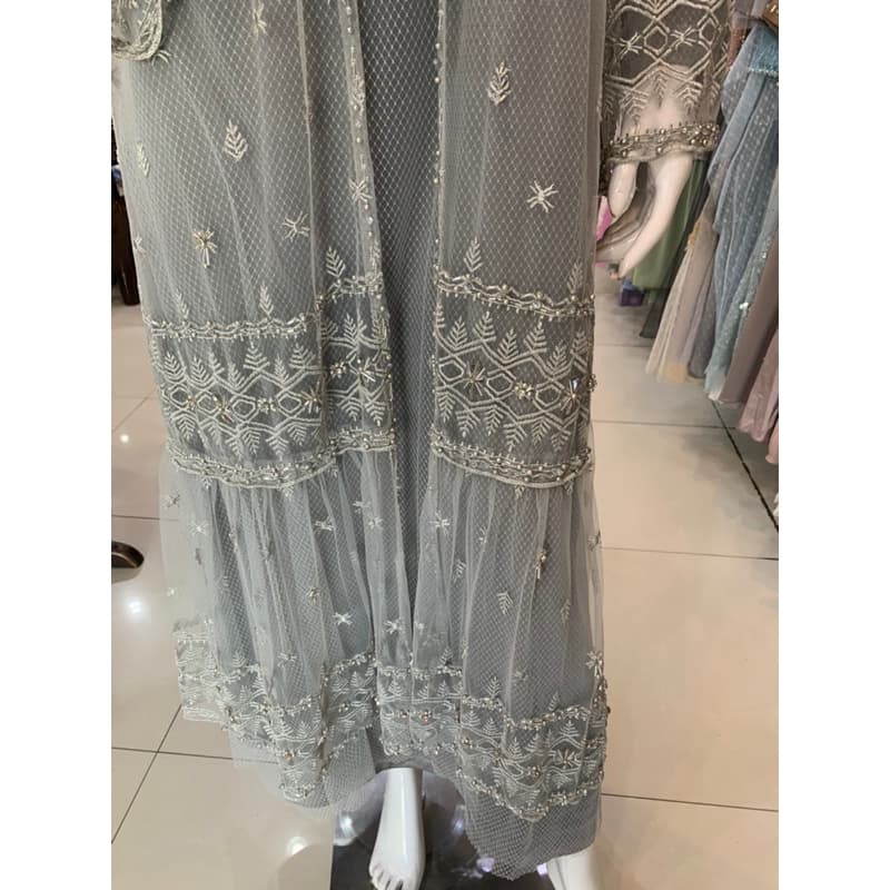 Qoni | Gaun Mavi | Gaun pesta premium | Look simpel dan elegan | Gaun berpayet 5