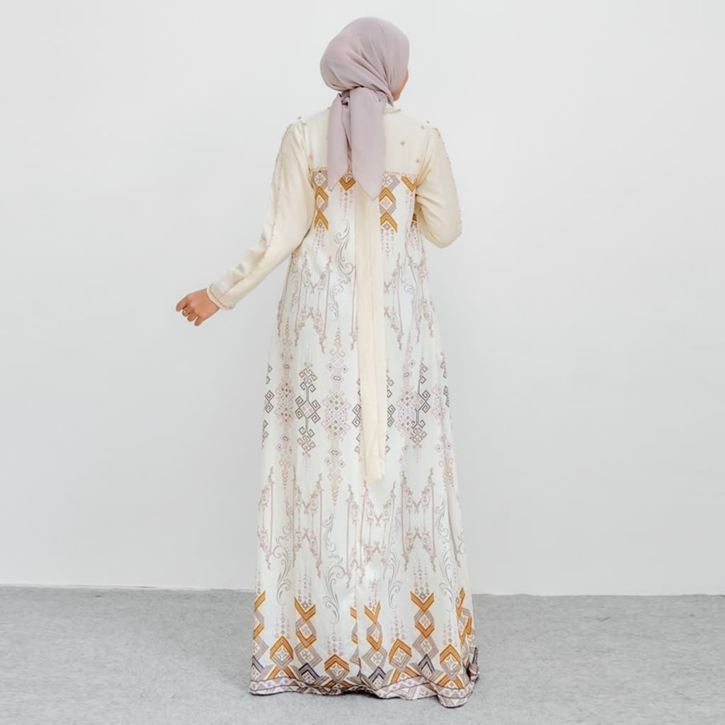 Qoni | Gaun Monila Ethnic | Pesta Premium | Dress Daily Look Elegan Mewah Payet 6