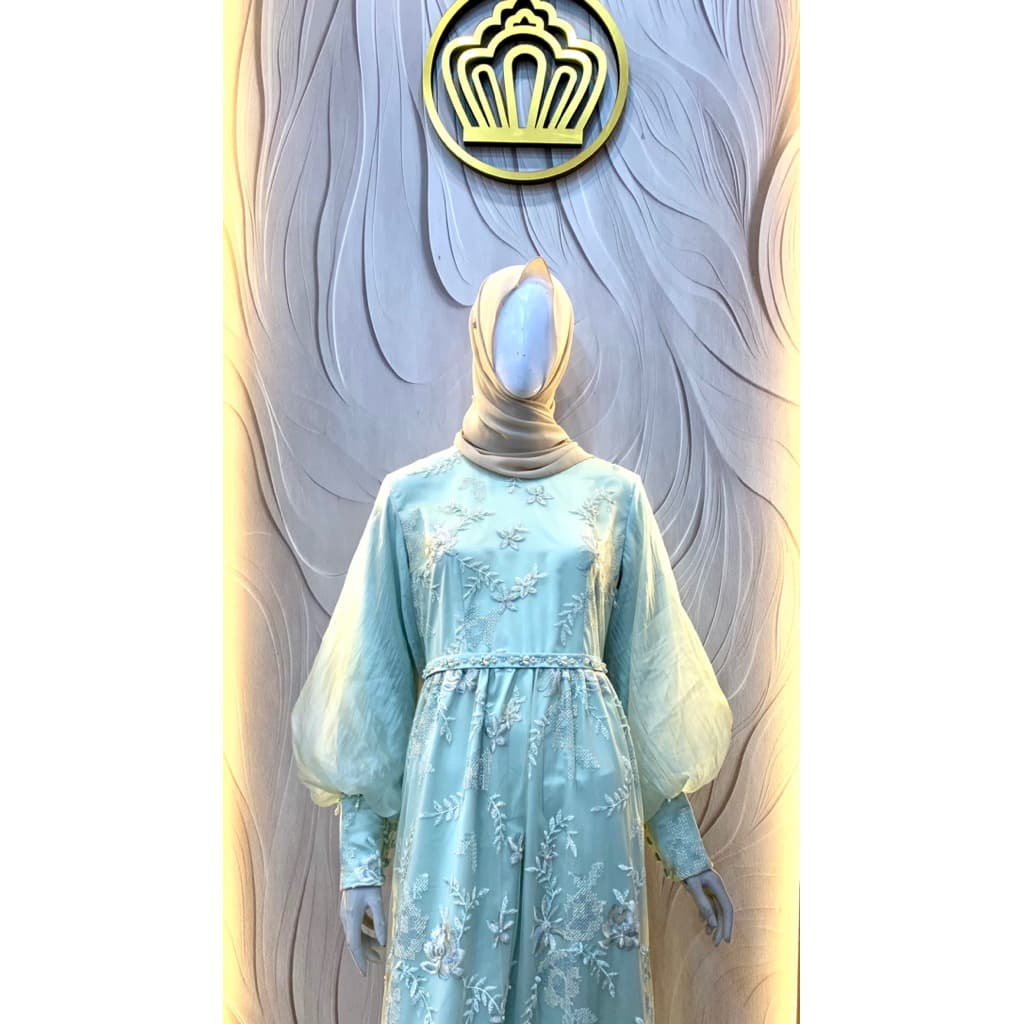 Qoni | Gaun Olivia | Gaun Pesta Premium | Gaun Borkat | Gaun Payet | Mewah | Elegan | Simpel. 4
