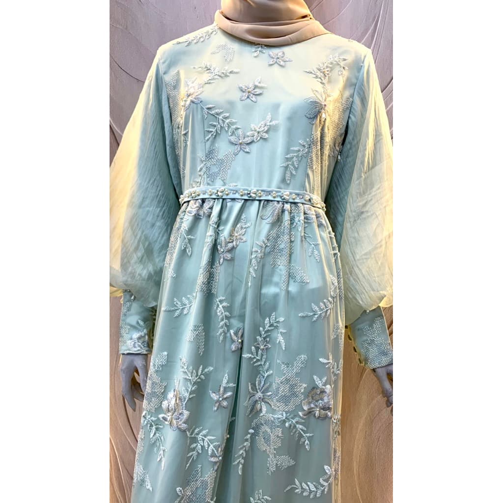 Qoni | Gaun Olivia | Gaun Pesta Premium | Gaun Borkat | Gaun Payet | Mewah | Elegan | Simpel. 5