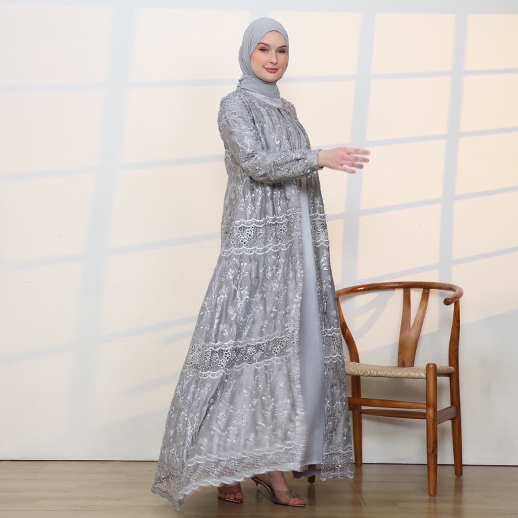 Qoni | Gaun Outer Denira SR | Gaun Payet | Gaun Borkat Premium | Gaun Mewah | Elegant | Simpel. 2