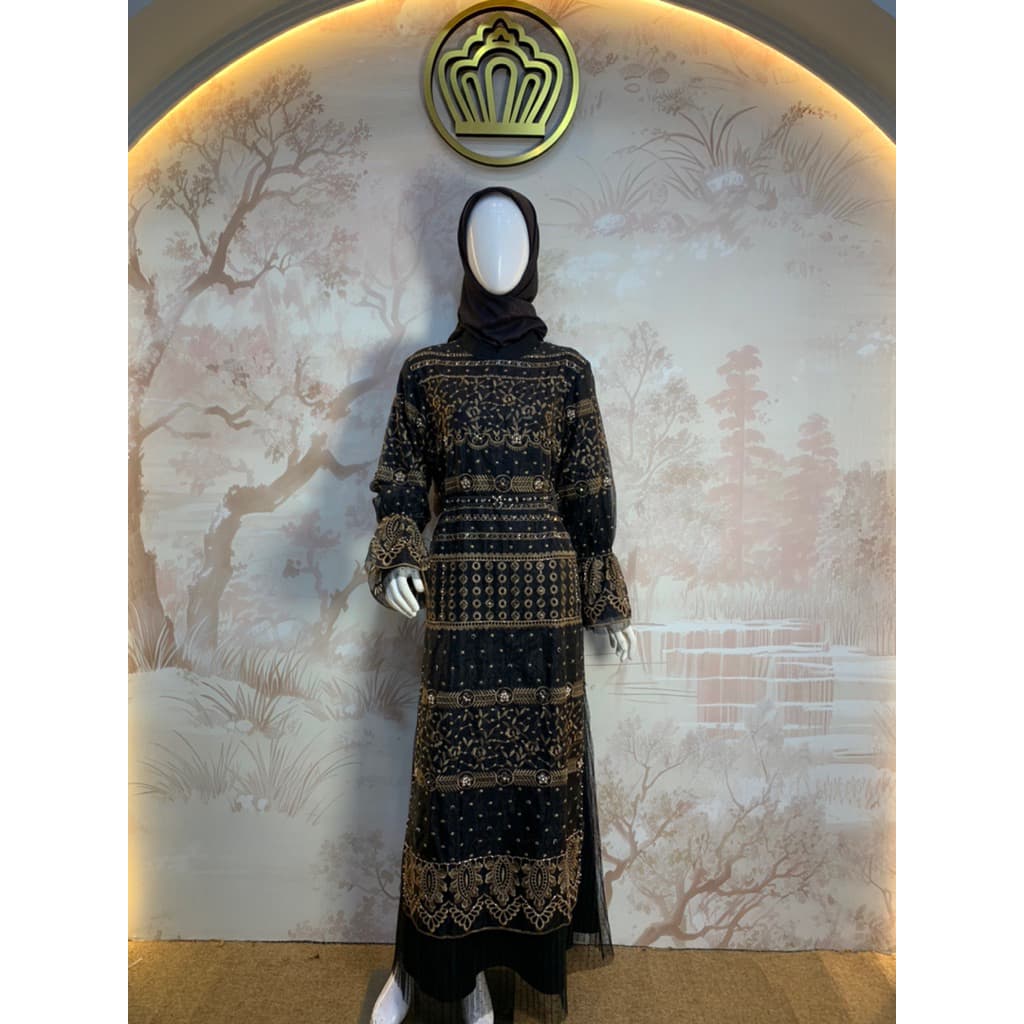 Qoni | Gaun Peisly | Gaun Pesta Premium | Gaun Payet | Gaun Borkat | Mewah | Simpel | Elegan. 2