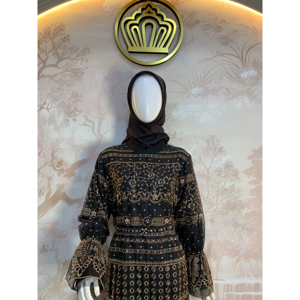 Qoni | Gaun Peisly | Gaun Pesta Premium | Gaun Payet | Gaun Borkat | Mewah | Simpel | Elegan. 3