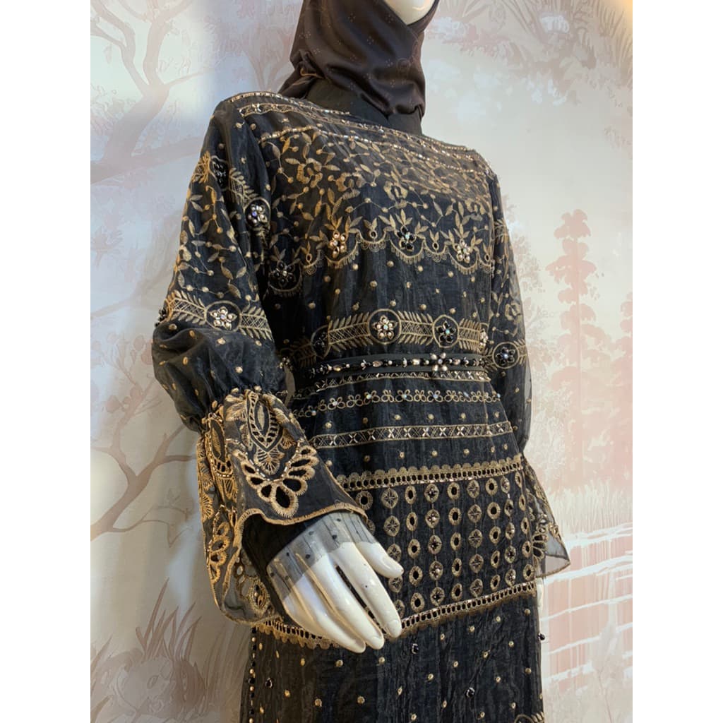 Qoni | Gaun Peisly | Gaun Pesta Premium | Gaun Payet | Gaun Borkat | Mewah | Simpel | Elegan. 4