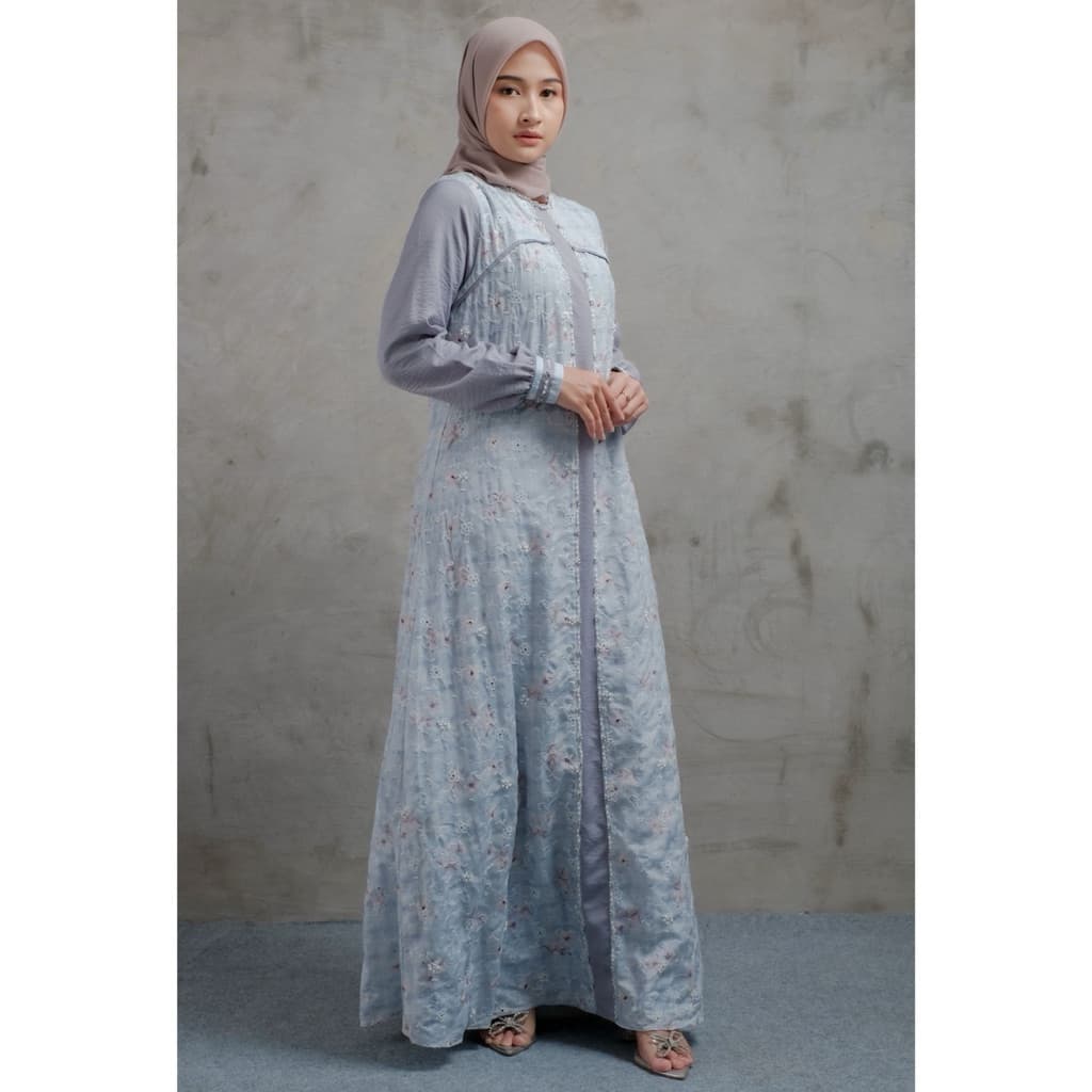 Qoni | Gaun Rafifa | Gaun Simple | Dress Mewah | Gaun Elegan | Gaun Premium | Gaun Brukat