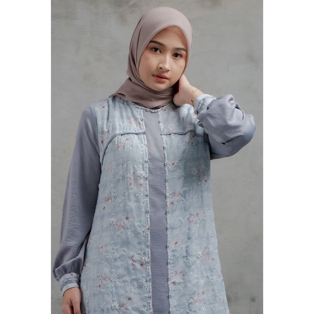 Qoni | Gaun Rafifa | Gaun Simple | Dress Mewah | Gaun Elegan | Gaun Premium | Gaun Brukat 3