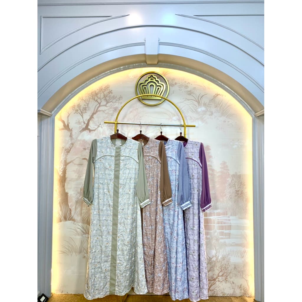 Qoni | Gaun Rafifa | Gaun Simple | Dress Mewah | Gaun Elegan | Gaun Premium | Gaun Brukat 6
