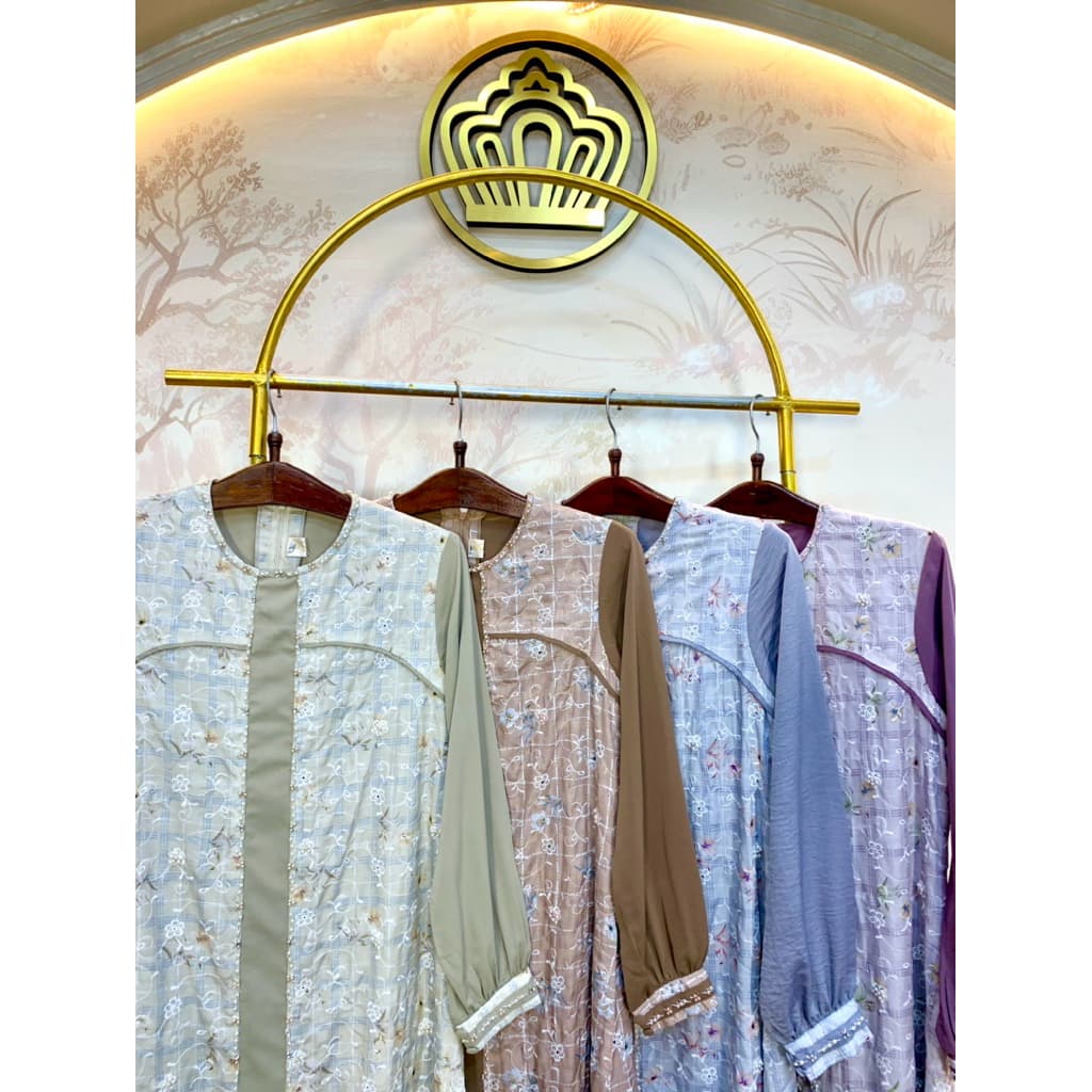 Qoni | Gaun Rafifa | Gaun Simple | Dress Mewah | Gaun Elegan | Gaun Premium | Gaun Brukat 7