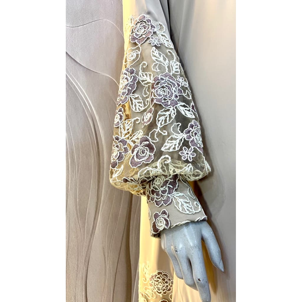 Qoni | Gaun Ranesya | Gaun Pesta Premium | Gaun Motif Bordir | Gaun Simpel | Elegan | Mewah 4