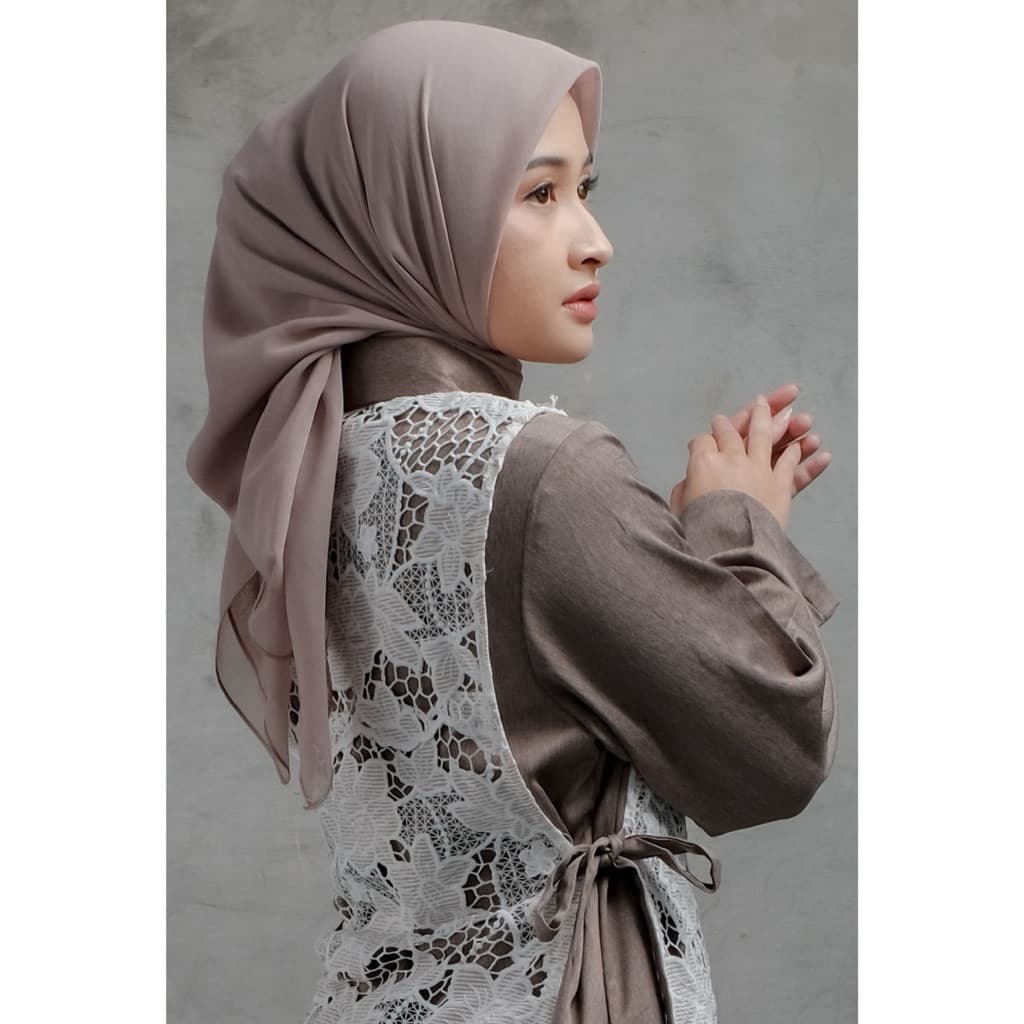 Qoni | Gaun Refa Denim | Gaun Bordir | Look Casual | Gaun Elegan | Gaun Premium 4