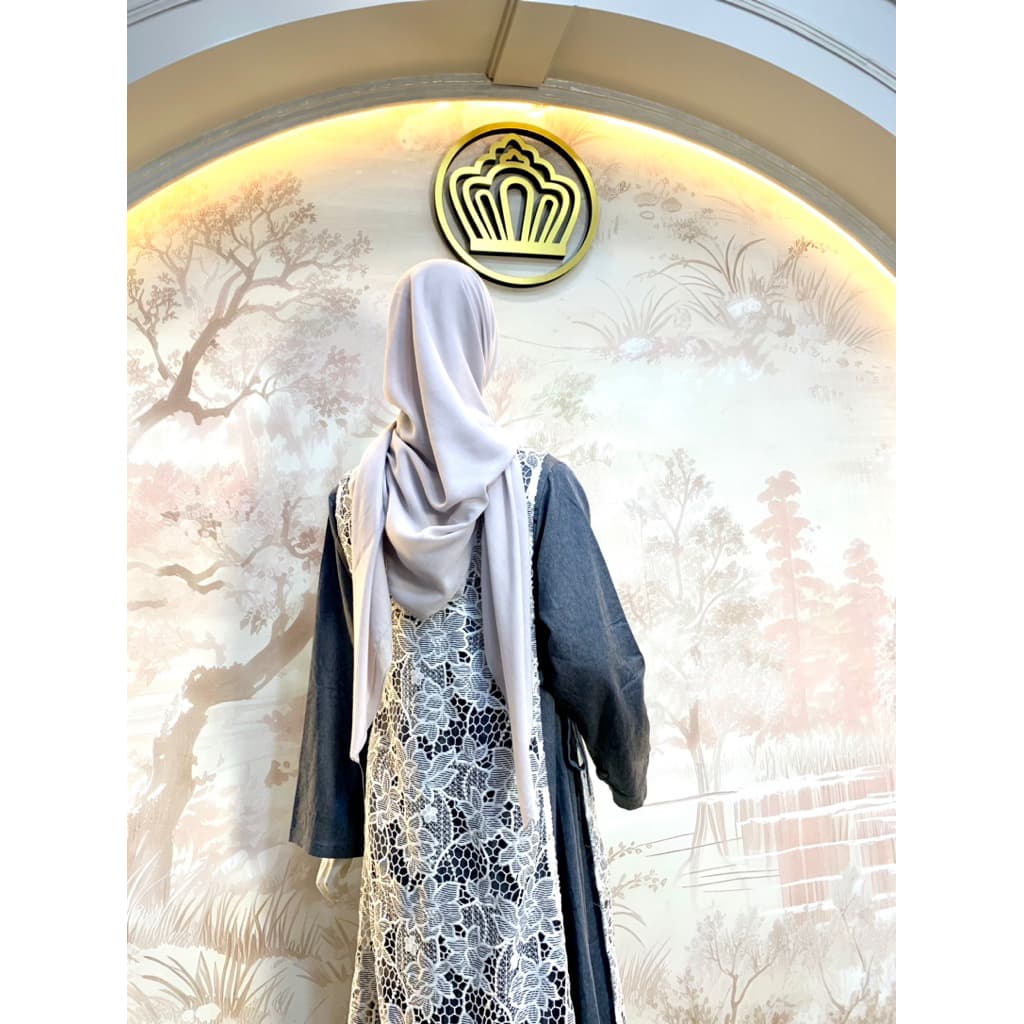 Qoni | Gaun Refa Denim | Gaun Bordir | Look Casual | Gaun Elegan | Gaun Premium 7