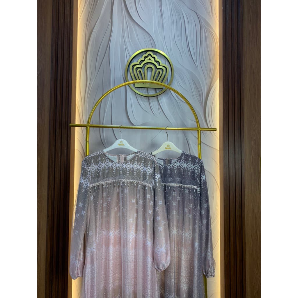 Qoni | Gaun Rhelia Dress tille payet premium gaun brokat tille kondangan wudhu friendly Best Seller 5