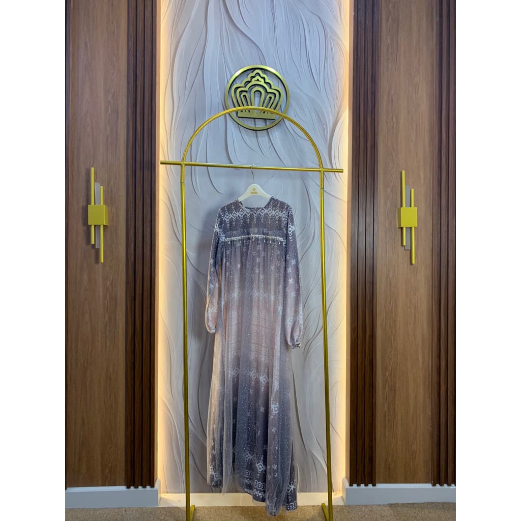 Qoni | Gaun Rhelia Dress tille payet premium gaun brokat tille kondangan wudhu friendly Best Seller 7