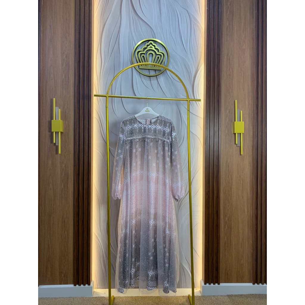 Qoni | Gaun Rhelia Dress tille payet premium gaun brokat tille kondangan wudhu friendly Best Seller 8