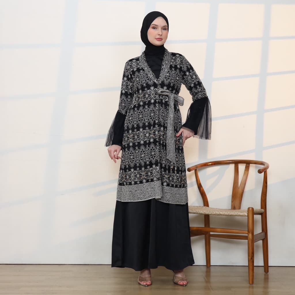 Qoni | Gaun Shelma | Gaun Pesta Premium | Gaun Inner Outer Terpisah | Gaun Payet Mewah Elegan 2