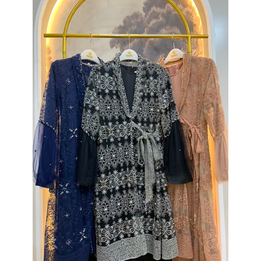 Qoni | Gaun Shelma | Gaun Pesta Premium | Gaun Inner Outer Terpisah | Gaun Payet Mewah Elegan 9
