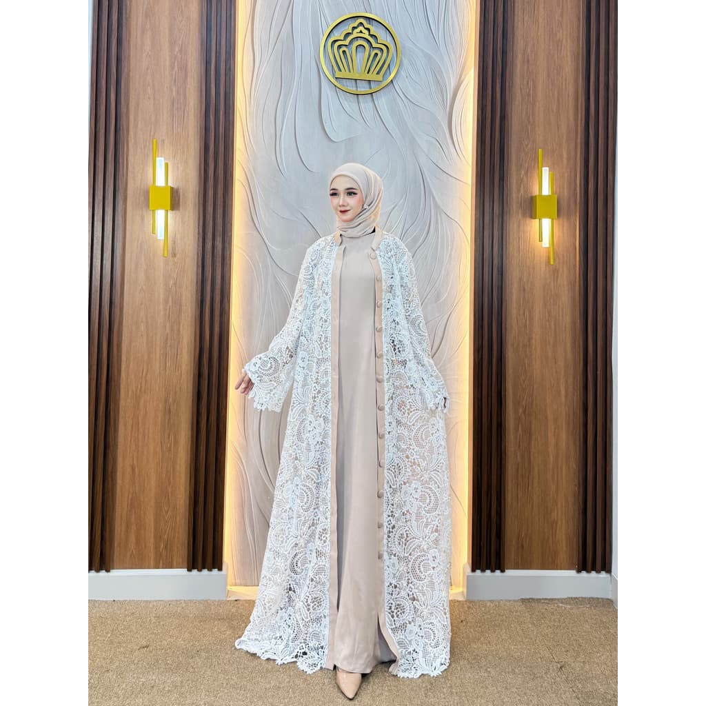 Qoni | Gaun Shenina | Gaun Pesta Premium | Gaun Borkat | Gaun Payet | Mewah | Simpel | Elegan. 2