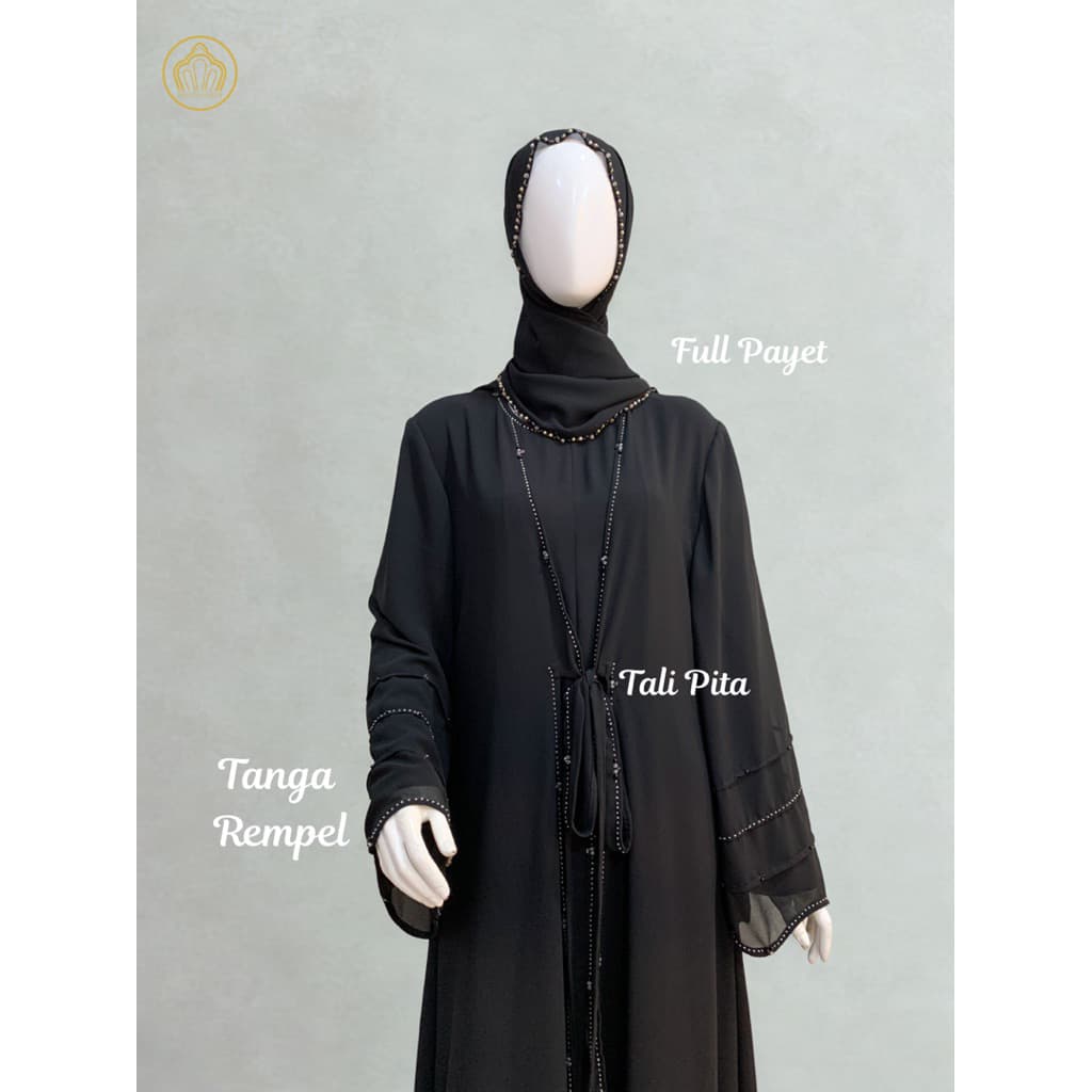 Qoni | Gaun Sifon Fahima | Gaun Payet | Simpel | Elegan | Mewah 2