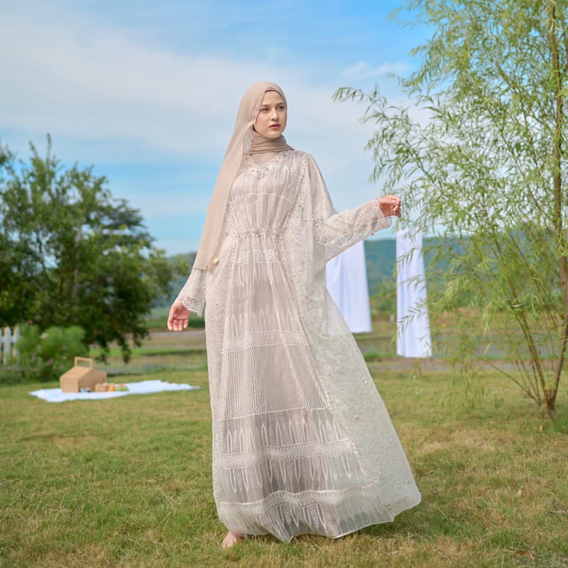 Qoni | Gaun Tera | Gaun Pesta Mewah Premium | Gaun Brokat Berpayet Full Premium 2