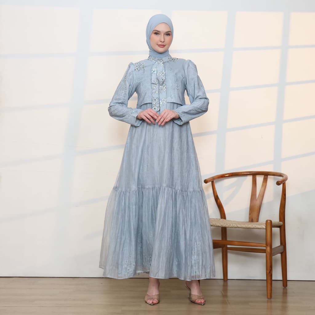 Qoni | Gaun Zalina | Gaun Elegan | Gaun Formal | Mewah | Glamour Look | Gaun Premium 3