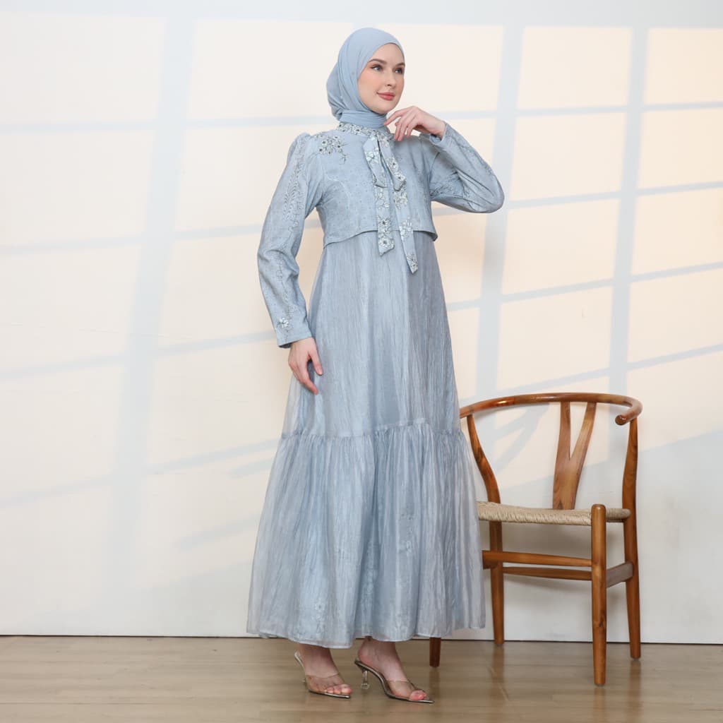 Qoni | Gaun Zalina | Gaun Elegan | Gaun Formal | Mewah | Glamour Look | Gaun Premium 4