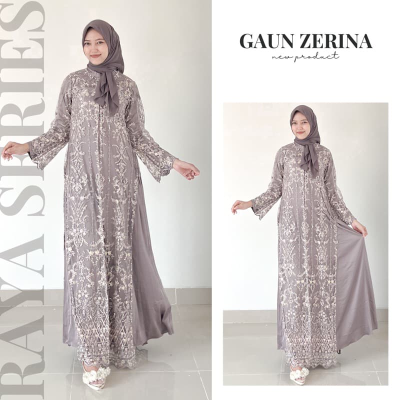 Qoni | Gaun Zerina | Gaun Pesta Premium | Gaun Berburkat Premium | Look Mewah dan Elegan 2