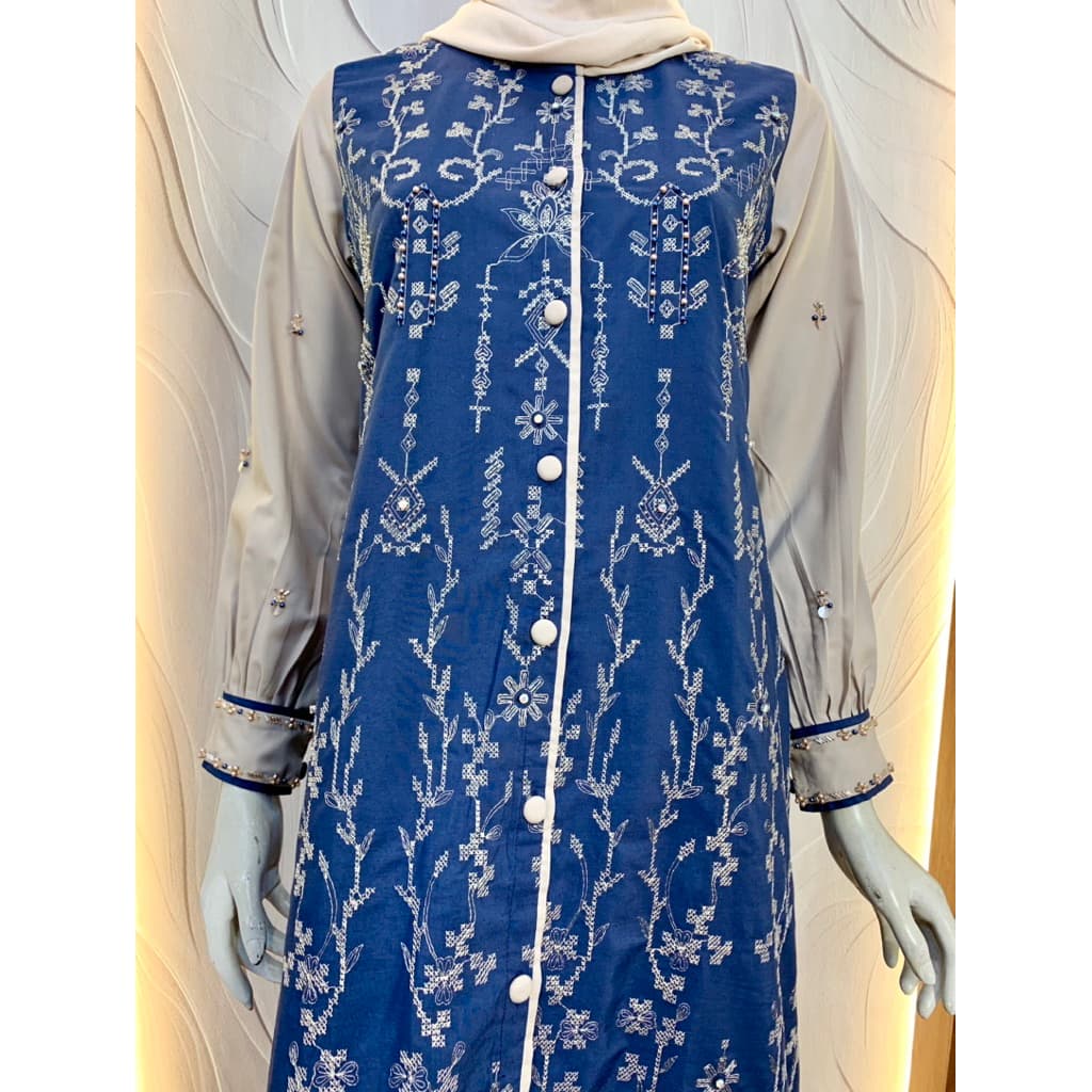 Qoni | Gaun Zetta | Gaun Katun Brukat | Gaun Simple | Dress Mewah | Gaun Elegan | Gaun Premium 3