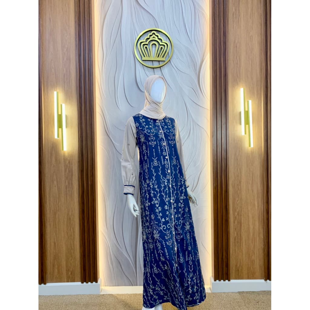 Qoni | Gaun Zetta | Gaun Katun Brukat | Gaun Simple | Dress Mewah | Gaun Elegan | Gaun Premium 6