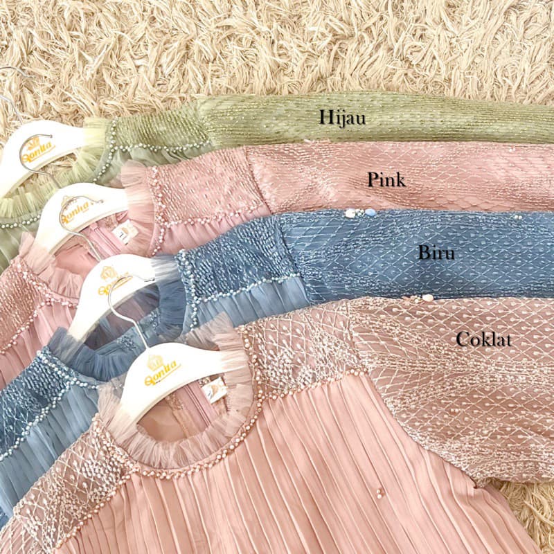 Qoni | Gaun Zevalia Premium | Gaun Simpel dan Elegan | Gaun Berpayet | Gaun Premium dan Mewah 5