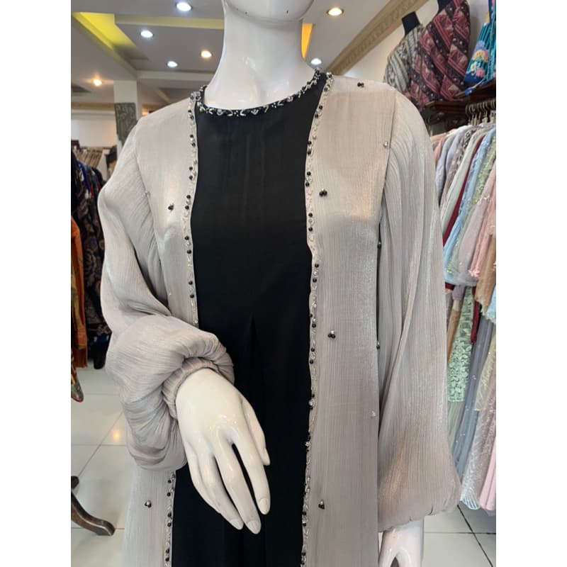 Qoni | Gaun Zhafira Outer | Gaun Daily Look premium | Gaun berpayet | Gaun Simple | Gaun Elegant | Gaun Mewah 3