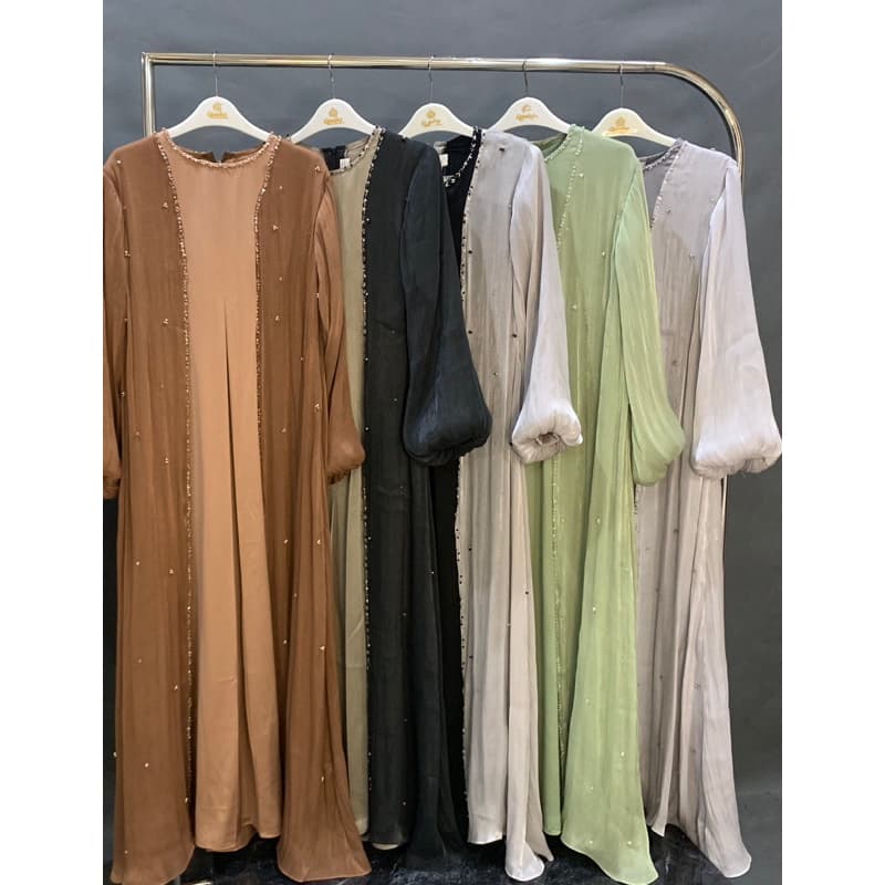 Qoni | Gaun Zhafira Outer | Gaun Daily Look premium | Gaun berpayet | Gaun Simple | Gaun Elegant | Gaun Mewah 7