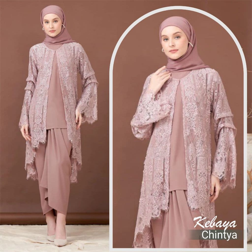 Qoni | Kebaya Chintya | One Set Premium | Borkat Premium | Berpayet Premium
