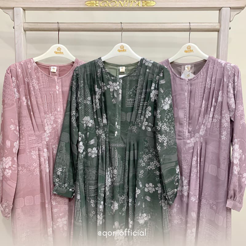 Qoni | Ld. Amalia | Dress Daily Look Premium | Dress Bermotif Premium | Look Simple dan Elegan 2