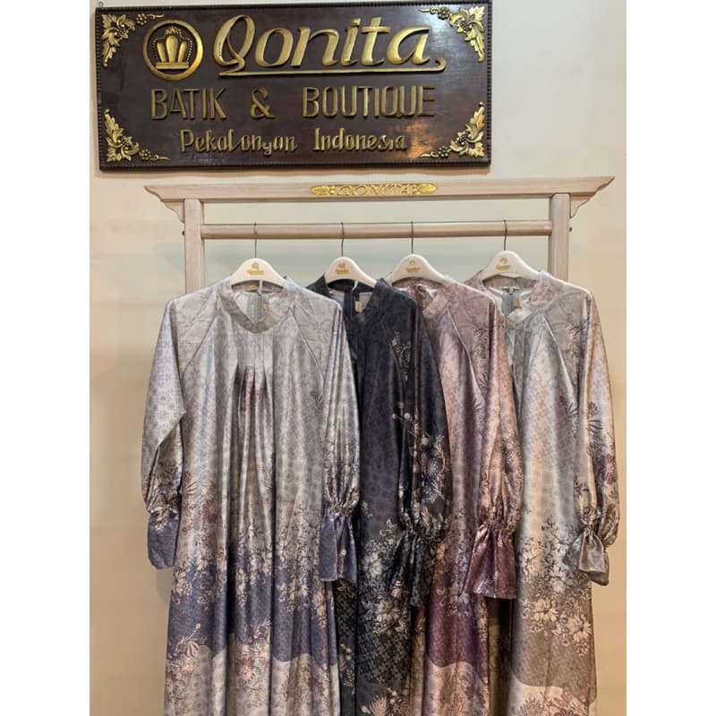 Qoni | Ld. Arista Slik | Gaun daily look | Gaun bermotif | Gaun simpel dan elegan 7