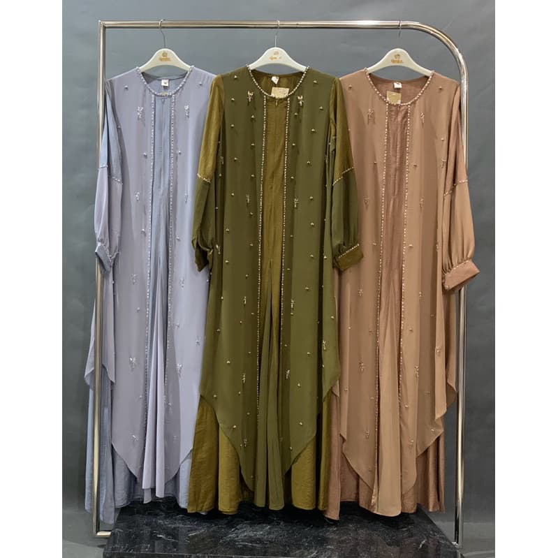 Qoni | Ld. Chantya | Gaun Daily Look Premium | Gaun Simpel dan Elegant | Gaun Berpayet | Gaun Busui 6