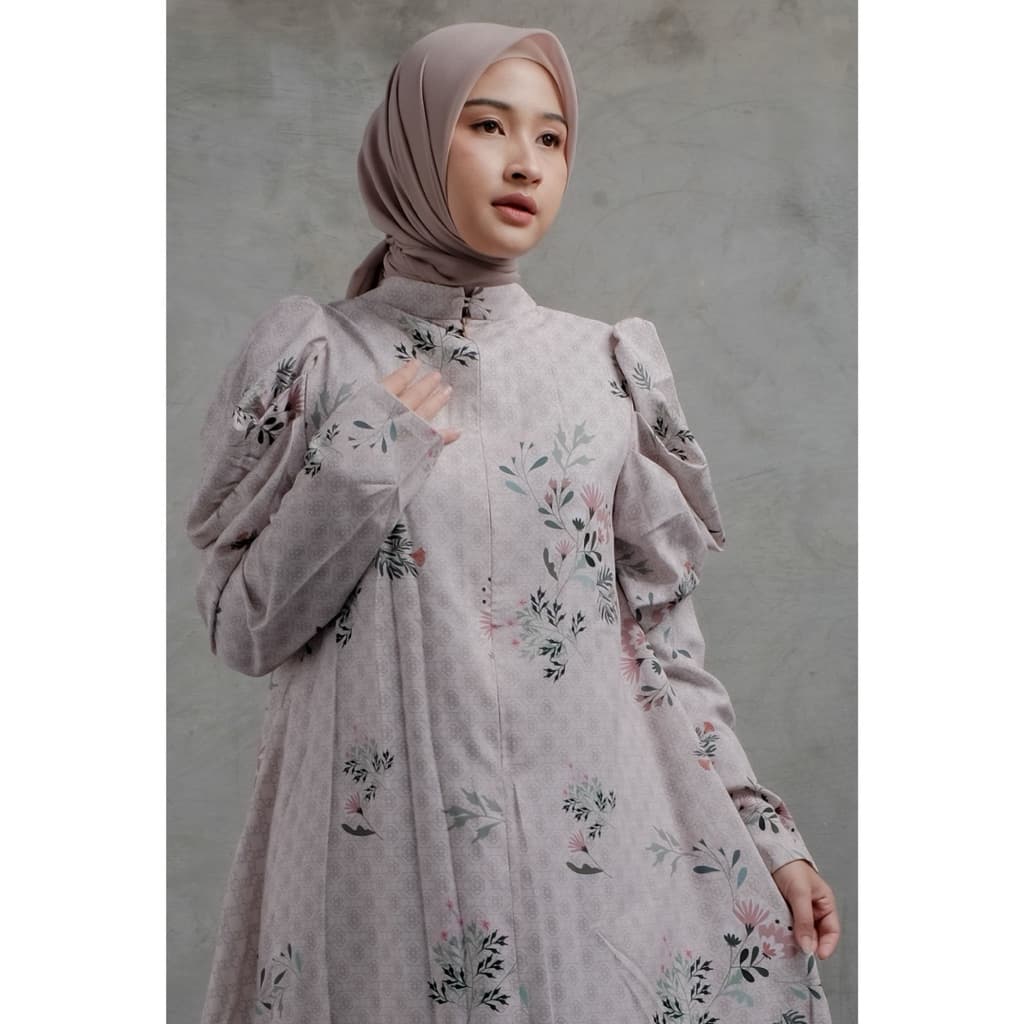 Qoni | Ld. Evelina | Gaun daily look | Gaun full motif | Gaun simpel dan elegan 3